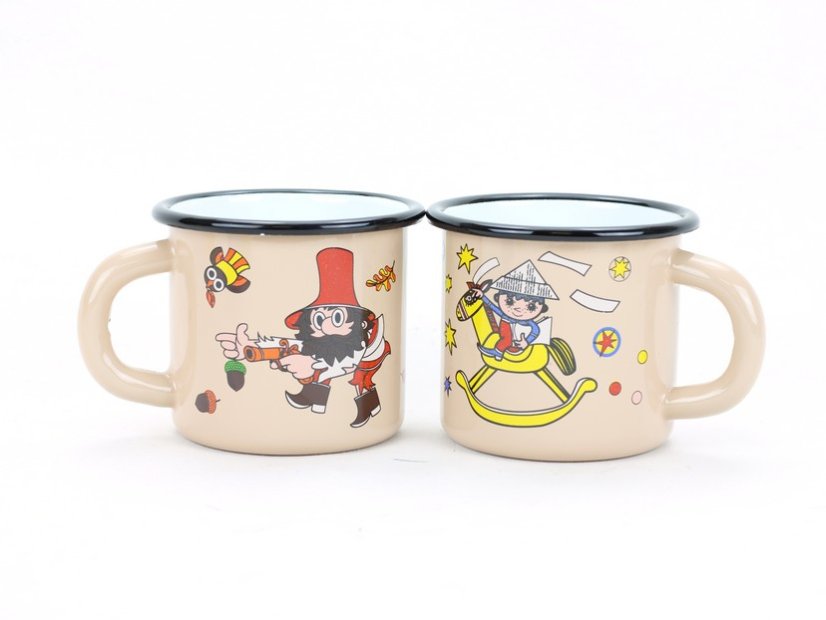 Smaltovaný hrnek ø 7 cm - 0.25 l "večerníček" mix