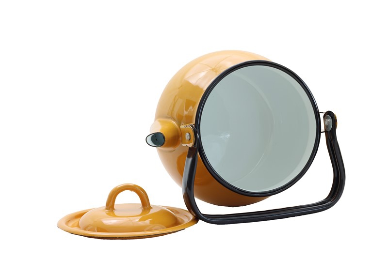 Smaltovaný čajník - 2.5 l hořčicový