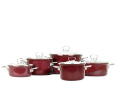 Smaltovaná sada nádobí 10-dílná - ECO-CERAMIC | BELIS - 2 jakost