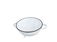 Smaltované trojnožkové sitko ø 20 cm biele