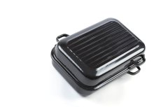 Smaltovaný dvoupekáč s žebrováním 40 cm ucha z boku - PEKÁČE | BELIS - 2 jakost