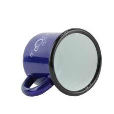 Smaltovaný hrnek ø 7 cm - 0.25 l tmavě modrý BUBBLE | BELIS - 2 jakost