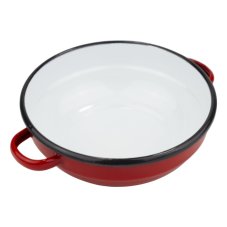 Smaltovaná selská mísa s uchy ø 18 cm červená