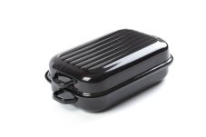 Smaltovaný dvoupekáč s žebrováním 35 cm - PEKÁČE | BELIS