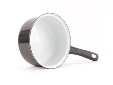 Smaltovaný rendlík s držadlem ø 14 cm - 0.8 l - STANDARD černý | SFINX