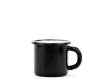 Smaltovaný hrnek ø 8 cm - 0.35 l černo bílý