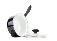 Smaltovaný rendlík s držadlem a skleněnou poklicí ø 18 cm - 2 l - STANDARD PLUS | BELIS