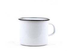 Smaltovaný hrnek ø 11 cm - 1 l bílý