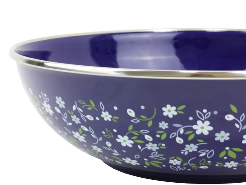 Smaltovaná miska ø 18 cm - 0.8 l malá ROMANCE modrá | BELIS