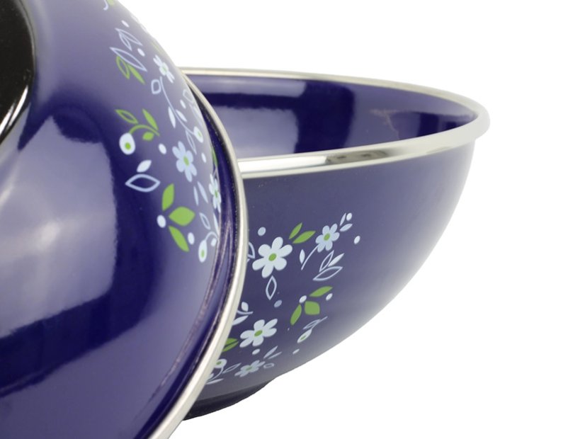 Smaltovaná miska ø 18 cm - 0.8 l malá ROMANCE modrá | BELIS