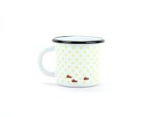 Smaltovaný hrnek ø 7 cm - 0.25 l bílý "beruška"