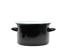 Smaltovaný hrnec ø 16 cm - 2 l - STANDARD černý | SFINX