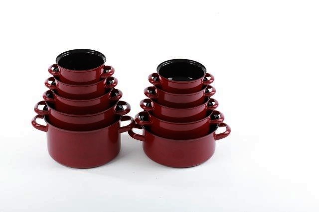 Smaltovaný rendlík ø 28 cm - 8.5 l - STANDARD BORDO | BELIS