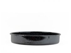 Smaltovaný pečící plech černý ø 32 cm