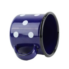 Smaltovaný hrnek ø 8 cm - 0.35 l modrý - PUNTÍK MODRÝ | BELIS