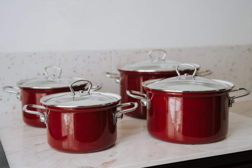 Emaille-Topfset 8-teilig – ECO-CERAMIC | BELIS