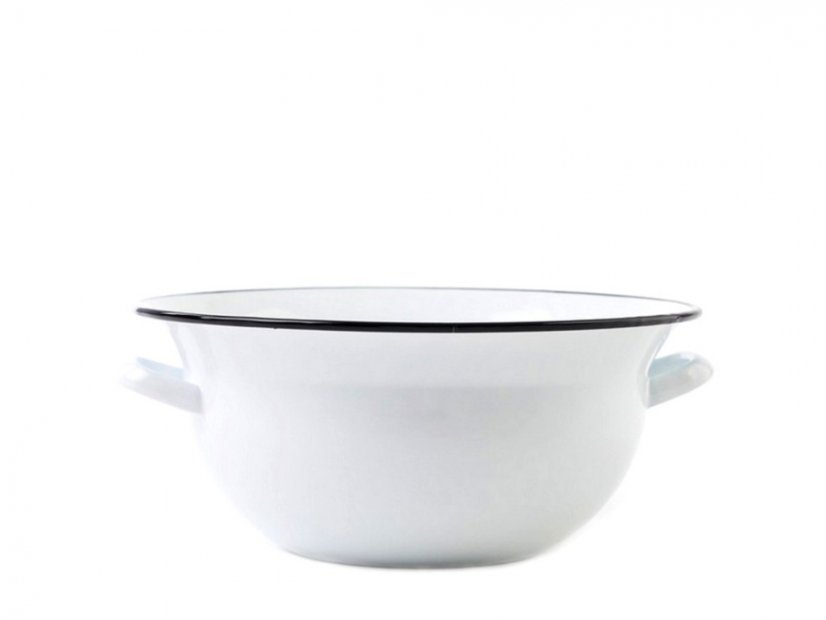 Smaltovaný krajáč / mísa ø 34 cm bílá