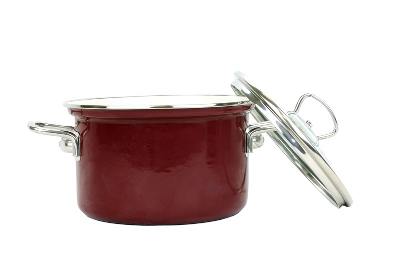 Smaltovaný hrnec s poklicí ø 16 cm - 2 l - ECO-CERAMIC | BELIS