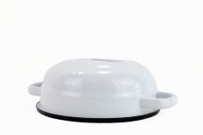 Smaltovaná selská mísa s uchy ø 14 cm bílá