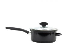 Smaltovaný rendlík s držadlem a skleněnou poklicí ø 20 cm - 2.6 l - STANDARD PLUS | BELIS