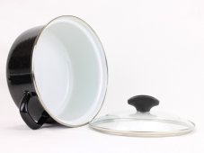 Smaltovaný kastról so sklenenou pokrievkou ø 20 cm – 2,6 l – STANDARD PLUS | BELIS