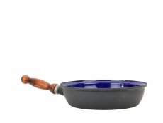 Smaltovaná panvica s odnímateľnou drevenou rukoväťou ø 24 cm – BSE | BELIS