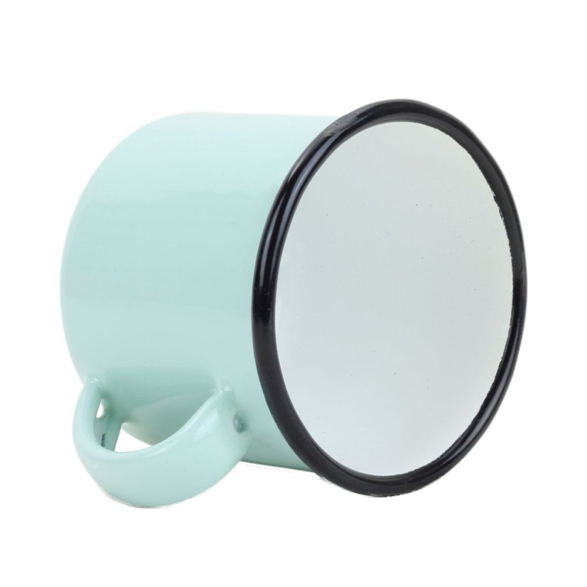 Smaltovaný hrnek ø 8 cm - 0.35 l mint - ČESKÝ PLECHÁČEK | BELIS