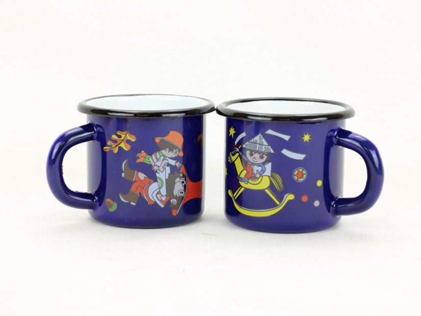 Smaltovaný hrnek ø 7 cm - 0.25 l "večerníček" mix