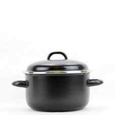 Smaltovaný hrnec s poklicí ø 16 cm - 1.5 l - LUX | BELIS - 2 jakost