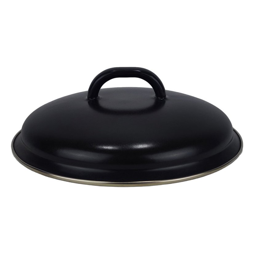 Smaltovaná poklice ø 18 cm - LUX | BELIS černá