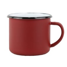 Smaltovaný hrnek ø 8 cm - 0.35 l červený matný - ČESKÝ PLECHÁČEK | BELIS