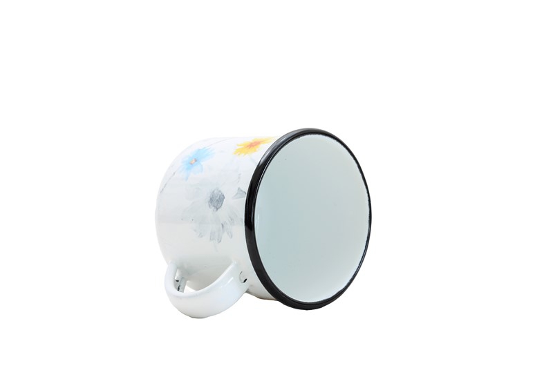 Smaltovaný hrnek ø 8 cm - 0.35 l bílý - MEADOW | BELIS