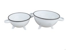 Smaltované trojnožkové sitko ø 20 cm biele