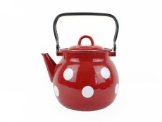Smaltovaný čajník - 3.5 l červený
