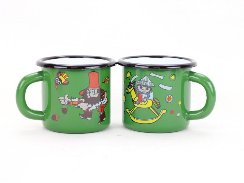 Smaltovaný hrnek ø 7 cm - 0.25 l "večerníček" mix