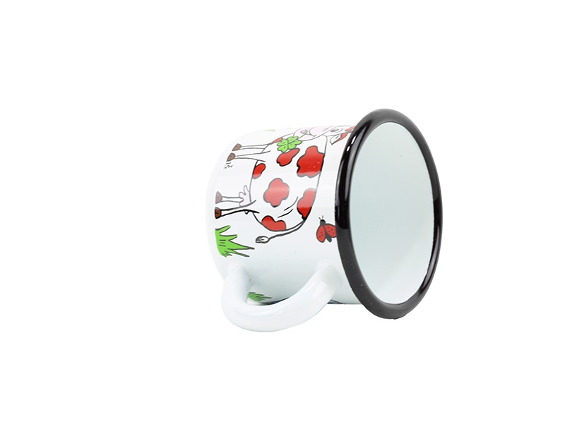 Smaltovaný hrnek ø 7 cm - 0.25 l bílý "domácí chov"