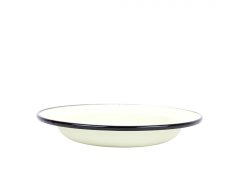 Smaltovaný talíř ø 24.5 cm - 0.8 l krémový