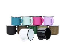 Smaltovaný hrnek ø 8 cm - 0.35 l khaki - ČESKÝ PLECHÁČEK | BELIS