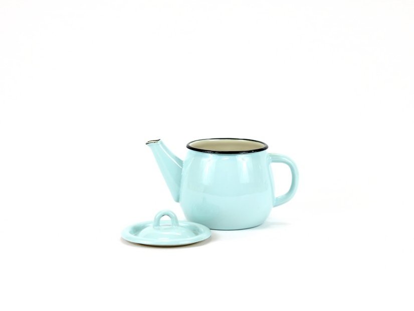 Smaltovaná konvice - 1 l tyrkysová