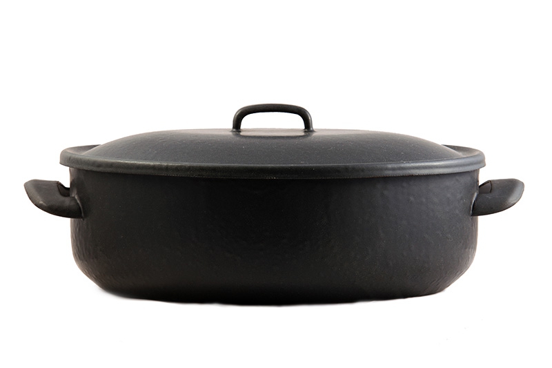 Smaltovaný oválny pekáč s pokrievkou 32×24×11 cm – 6,5 l – BSE | BELIS – 2. akosť