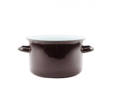 Smaltovaný hrnec ø 16 cm - 2 l - STANDARD hnědý | SFINX