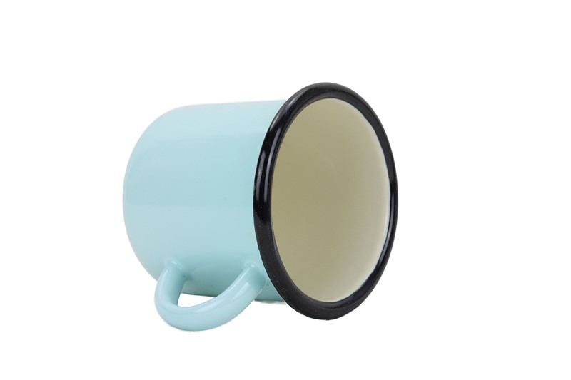 Smaltovaný hrnek ø 8 cm - 0.35 l tyrkysový