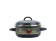 Smaltovaný rendlík se skleněnou poklicí ø 16 cm - 1.25 l - GOLD | BELIS