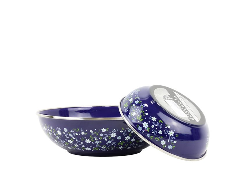 Smaltovaná miska ø 18 cm - 0.8 l malá ROMANCE modrá | BELIS