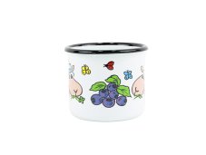 Smaltovaný hrnek ø 8 cm - 0.35 l bílý "ovečka" - 2 jakost