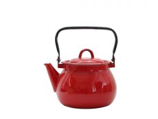 Smaltovaný čajník - 2.5 l červený