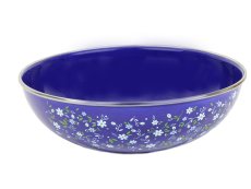 Smaltovaná miska ø 26 cm - 2.5 l velká ROMANCE modrá | BELIS - 2 jakost