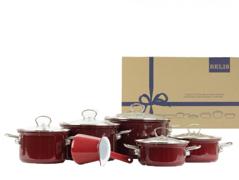 Smaltovaná sada nádobí 11-dílná - ECO-CERAMIC | BELIS