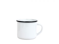 Smaltovaný hrnek ø 8 cm - 0.35 l bílý - ČESKÝ PLECHÁČEK | BELIS
