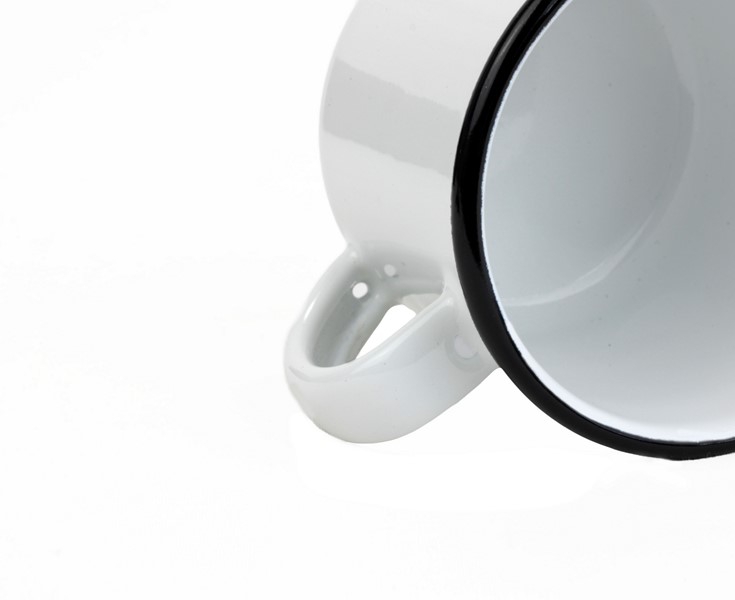 Smaltovaný hrnek ø 8 cm - 0.35 l bílý - ČESKÝ PLECHÁČEK | BELIS